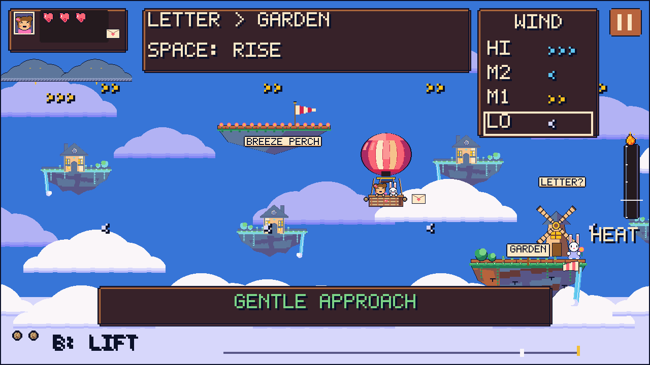 Delivering a letter to the Cloud Garden windmill