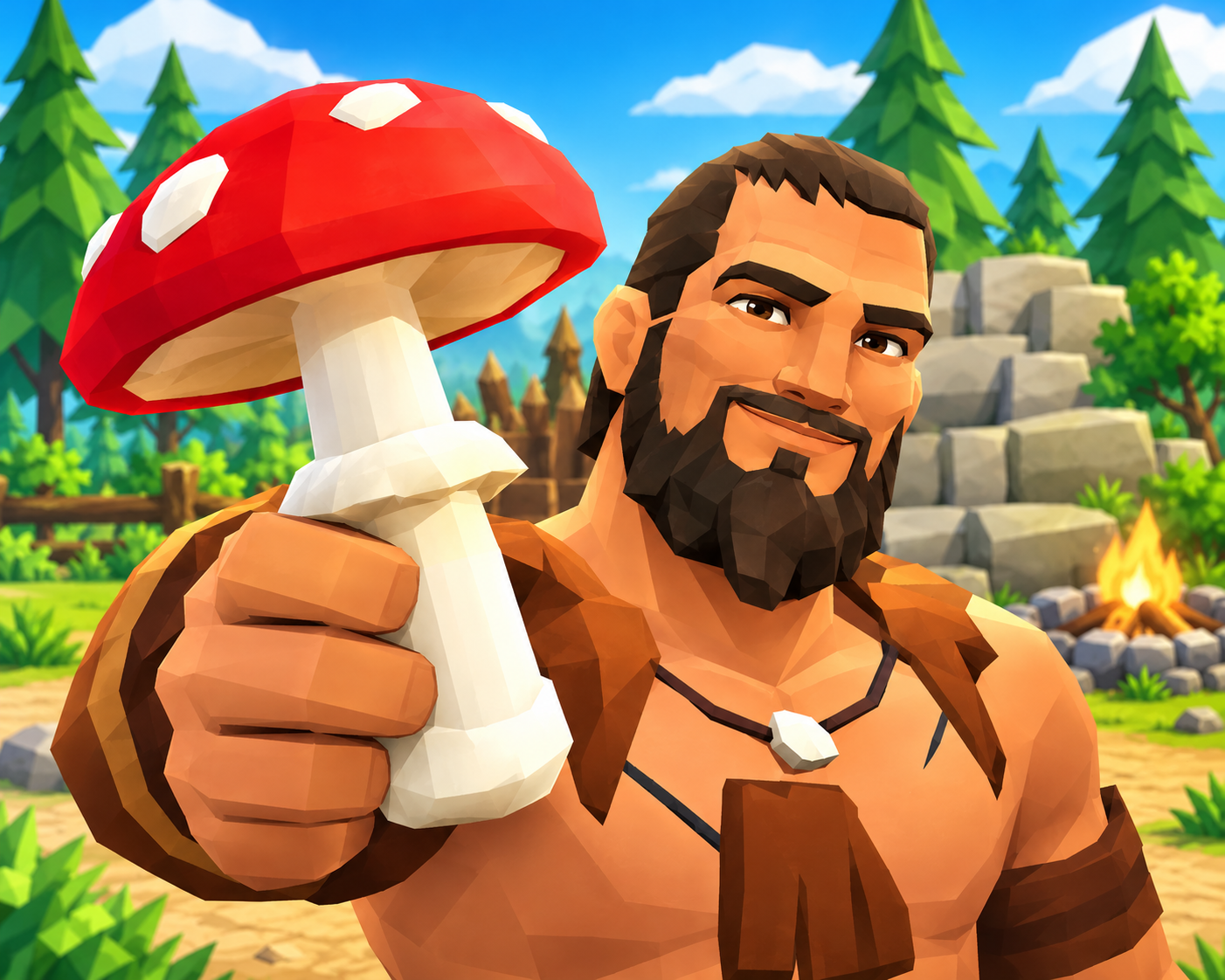Low-Poly Forager’s Mushroom Trophy.png