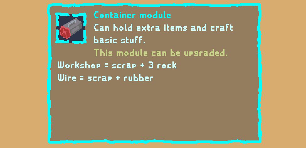 Crafting recipes